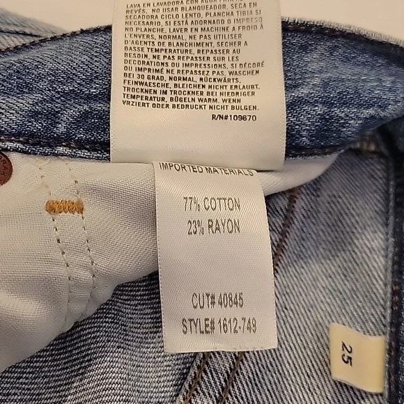 Citizens of humanity Cora relaxed undone hem size 25 Premium Denim - Picture 9 of 16